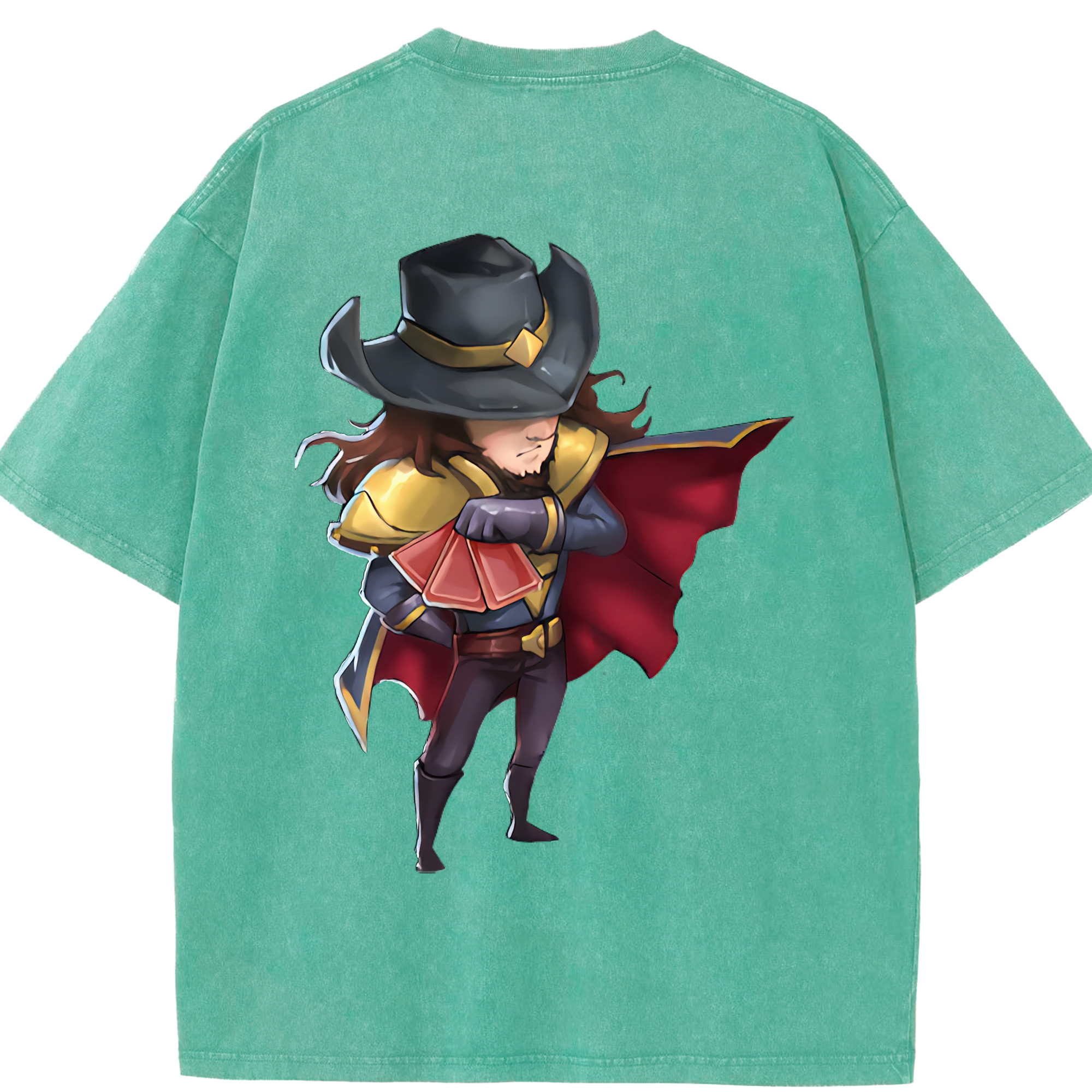 リーグ・オブ・レジェンド League of Legends LOL 綿100% ヴィンテージ風 半袖Tシャツ（背面プリント）